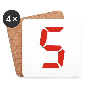 5 - Untersetzer (4er-Set) - Weiß - Vorne