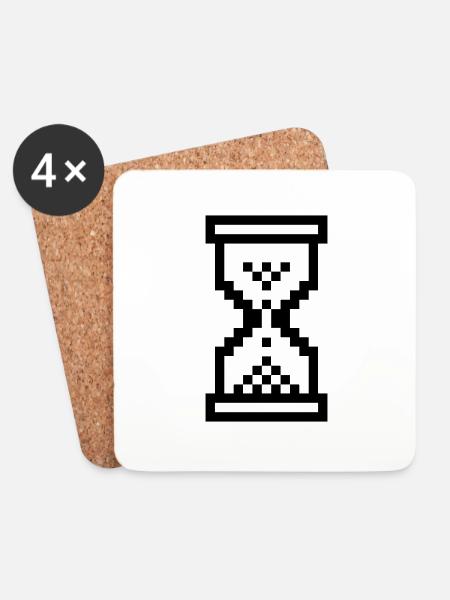 HourGlass - Untersetzer (4er-Set) - Weiß