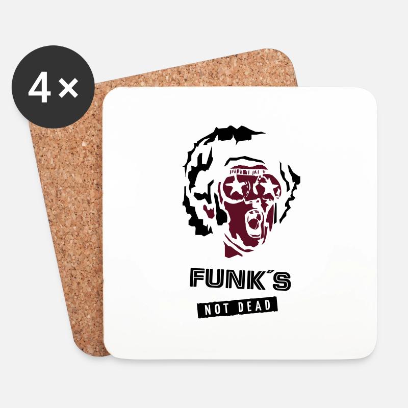 FLEA - FUNK IS NOT DEAD - Untersetzer (4er-Set) - Weiß