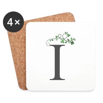 I with Shamrocks - Coasters (set of 4) - white - Front