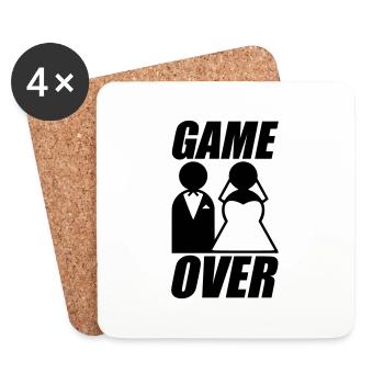 Bachelor party Bachelor party - Dessous de verre (lot de 4) - blanc - Devant