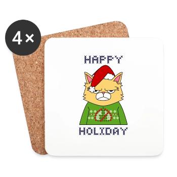 Merry christmas happy holidays gift - Untersetzer (4er-Set) - Weiß - Vorne
