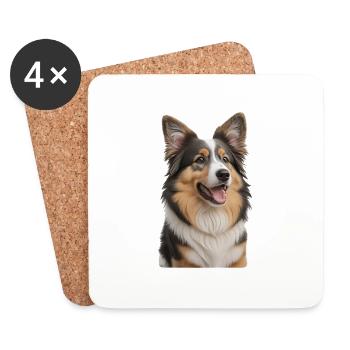Collie - Untersetzer (4er-Set) - Weiß - Vorne