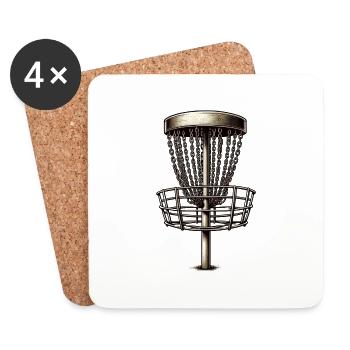 Disc golf - Coasters (set of 4) - white - Front