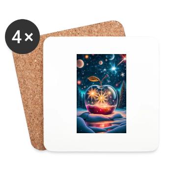 Noël - Dessous de verre (lot de 4) - blanc - Devant