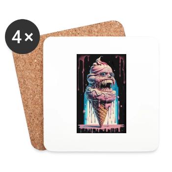 Eis Eis Scream - Untersetzer (4er-Set) - Weiß - Vorne