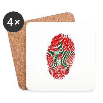 Maroc - Dessous de verre (lot de 4) - blanc - Devant