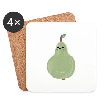 Sweet pear for #Babys #Kinder #Erwachsene - Coasters (set of 4) - white - Front