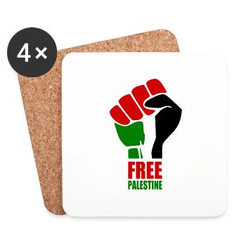 Free palestine hand - Coasters (set of 4) - white - Front