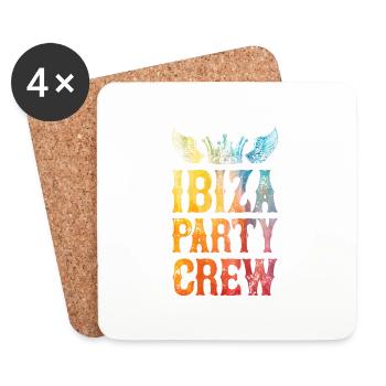 Dicton de l’équipage de la fête d’Ibiza - Dessous de verre (lot de 4) - blanc - Devant