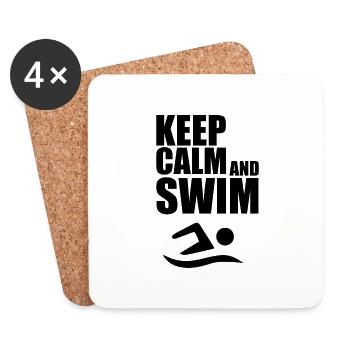 Swimming Water Sports - Coasters (set of 4) - white - Front