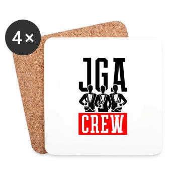 Jga Crew Bräutigam Team - Untersetzer (4er-Set) - Weiß - Vorne