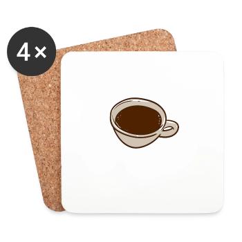 Coffee Because Adulting Is Hard - Untersetzer (4er-Set) - Weiß - Vorne