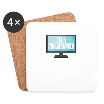 I'm A Programmer I Write Code I Will Not Fix Your - Untersetzer (4er-Set) - Weiß - Vorne