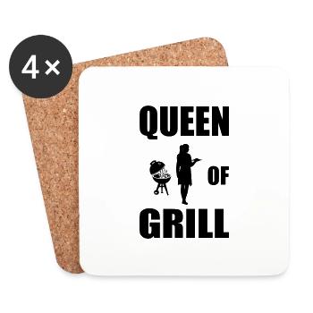 BBQ - Untersetzer (4er-Set) - Weiß - Vorne