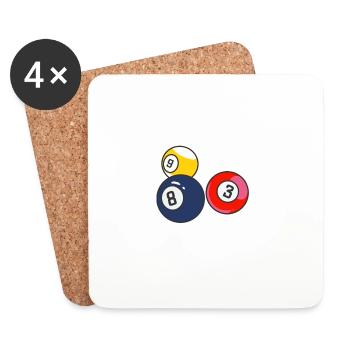 Good Girls Play With Pom Poms - Untersetzer (4er-Set) - Weiß - Vorne