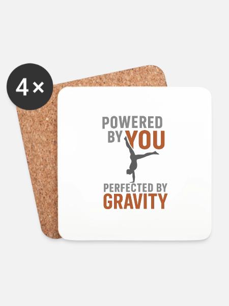 Calisthenics Shirt Gravity - Untersetzer (4er-Set) - Weiß