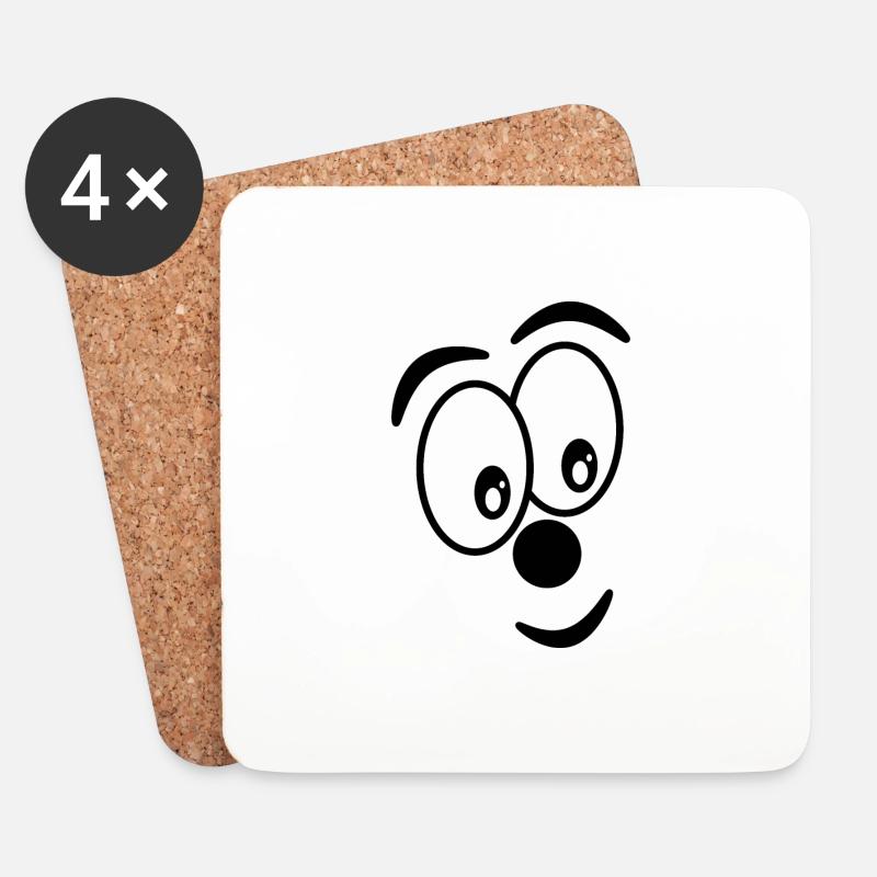 - HUMOR. LUSTIG - Untersetzer (4er-Set) - Weiß