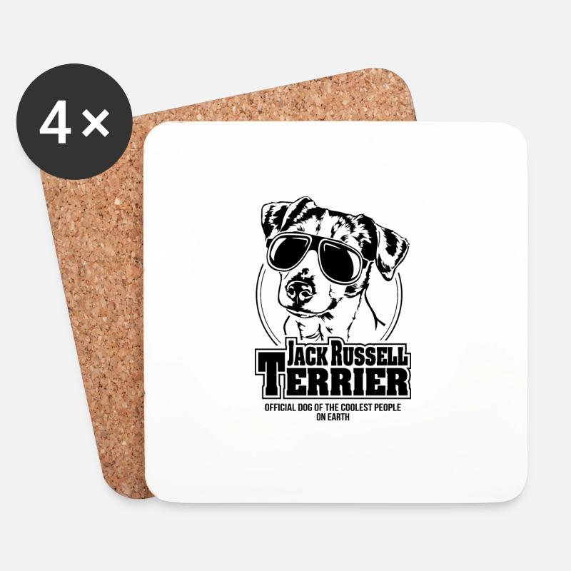 JACK RUSSELL TERRIER les gens les plus cool chiens disant - Dessous de verre (lot de 4) - blanc