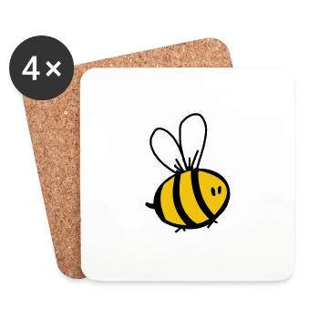 Theatre Bee - Coasters (set of 4) - white - Front