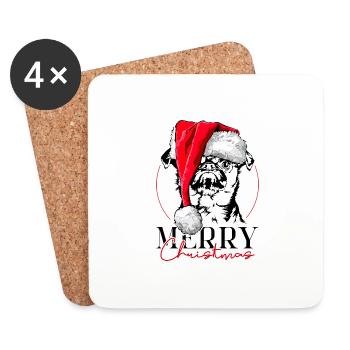 Santa PETIT BRABANCON Merry Christmas Wilsigns - Untersetzer (4er-Set) - Weiß - Vorne