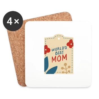 Best mom 11 - Untersetzer (4er-Set) - Weiß - Vorne