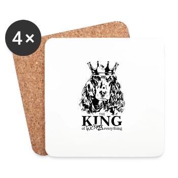 COCKER SPANIEL King Chien Disant Chiens Wilsigns - Dessous de verre (lot de 4) - blanc - Devant