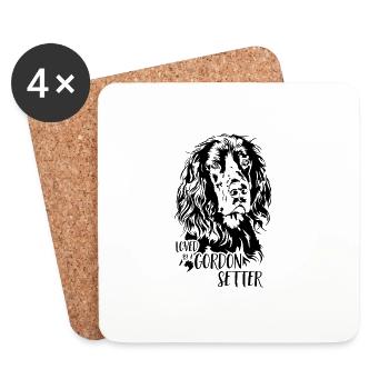 Aimé par un chien Gordon Setter Talking - Dessous de verre (lot de 4) - blanc - Devant