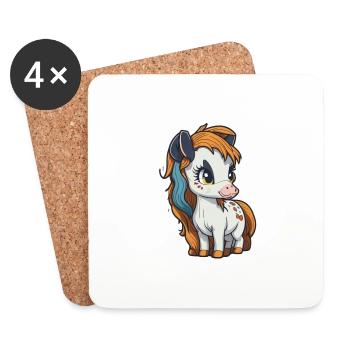 filly pony 3 - Coasters (set of 4) - white - Front