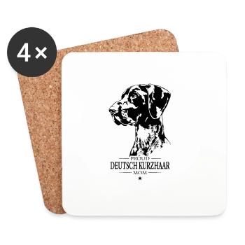 German Shorthair Mom Dog Dog Wilsigns - Coasters (set of 4) - white - Front