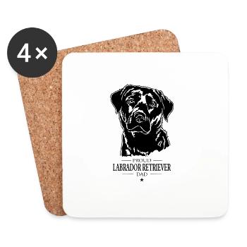 Labrador Retriever Dad Hunde Hund Labbi Wilsigns - Untersetzer (4er-Set) - Weiß - Vorne