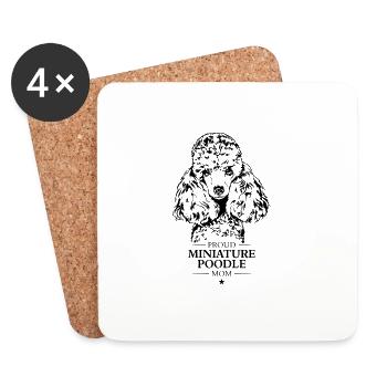 Miniature Poodle Mom Hunde Zwergpudel Wilsigns - Untersetzer (4er-Set) - Weiß - Vorne