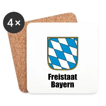 Freistaat Bayern - Untersetzer (4er-Set) - Weiß - Vorne
