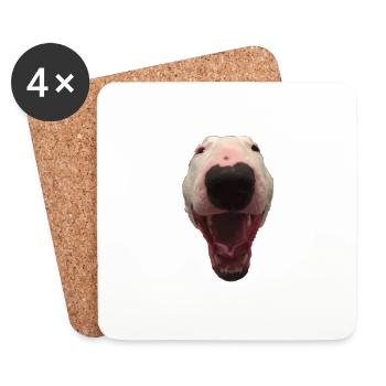 Happy Walter dog Meme Geschenkidee - Untersetzer (4er-Set) - Weiß - Vorne
