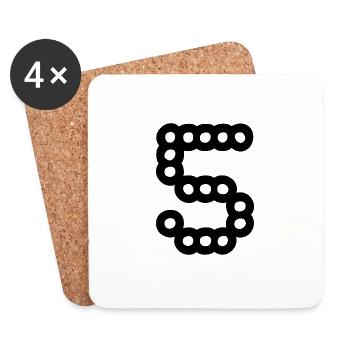 5. 5 YEARS. 5th ANNIVERSARY. 5 YEAR ANNIVERSARY - Coasters (set of 4) - white - Front