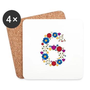 Flowers 6 - Untersetzer (4er-Set) - Weiß - Vorne