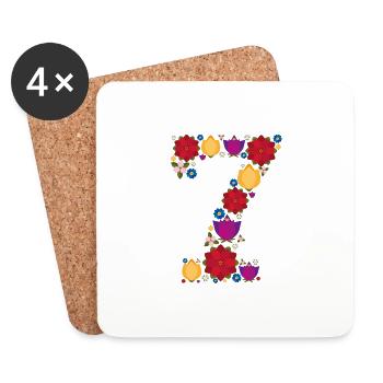 Flowers 7 - Untersetzer (4er-Set) - Weiß - Vorne