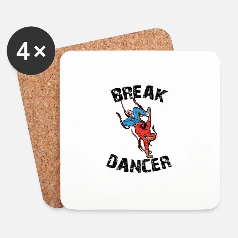 Breakdance Junge Sohn Kind Breakdancer Geschenk - Untersetzer (4er-Set) - Weiß