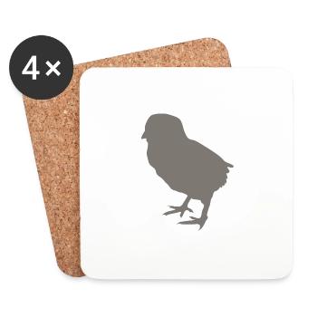 chick - Coasters (set of 4) - white - Front
