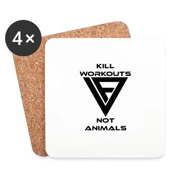 VForm Kill Workouts - Dessous de verre (lot de 4) - blanc - Devant