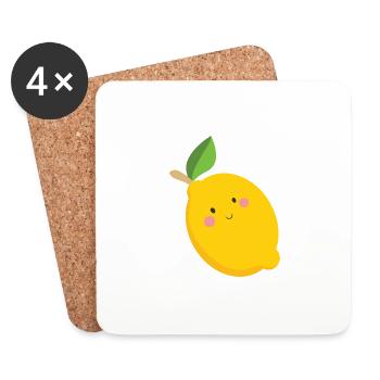 lemon - Coasters (set of 4) - white - Front