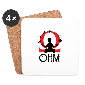 Ohm Meditating - Elektriker - Untersetzer (4er-Set) - Weiß - Vorne
