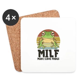 Frosch - Untersetzer (4er-Set) - Weiß - Vorne