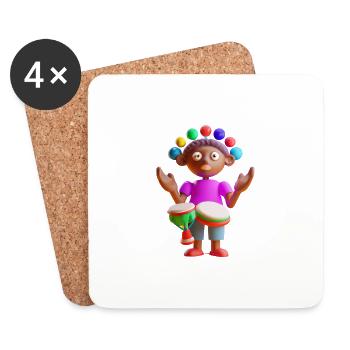 FUNNY 23 - Coasters (set of 4) - white - Front