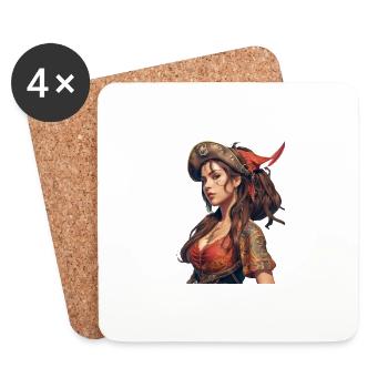 Anime - Coasters (set of 4) - white - Front