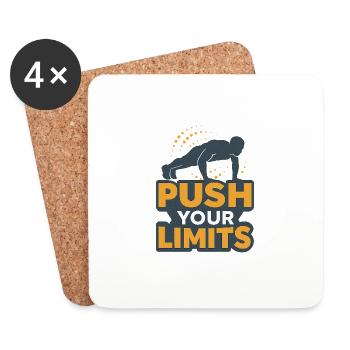 Push Your Limits Workout Shirt - Untersetzer (4er-Set) - Weiß - Vorne