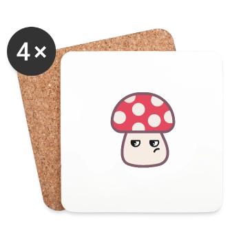 Fly fungus Genervt Kawaii - Coasters (set of 4) - white - Front