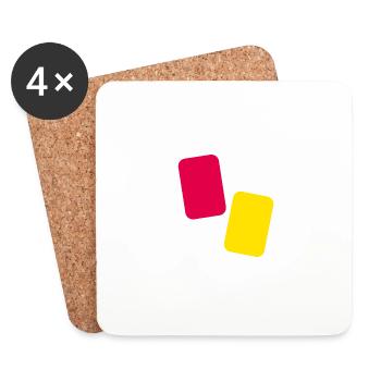 Cartes arbitres - Dessous de verre (lot de 4) - blanc - Devant