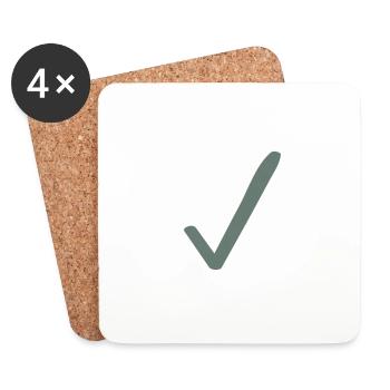 Check icon sketch - Coasters (set of 4) - white - Front