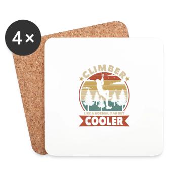 Climber like a normal man but cooler - Untersetzer (4er-Set) - Weiß - Vorne